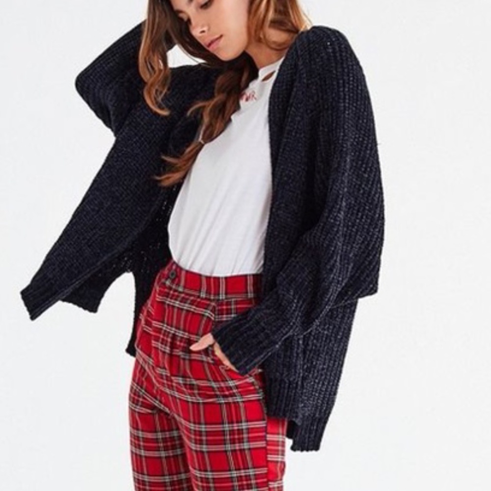 Urban Outfitters Navy Chenille Sweater